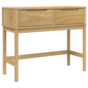Tavolo Consolle | Tavolo d'Ingresso FLORO 89,5x36,5x73 cm Marrone Cera Legno Pino