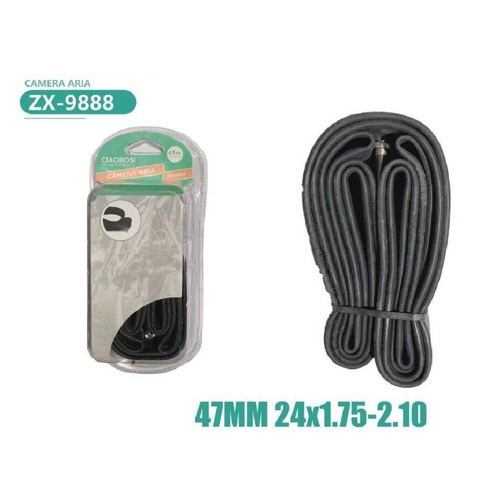 Trade Shop - Camera D'aria Per Pneumatici Ruote Bici Bicicletta 47 Mm 24×1.75-2.10 Zx-9888 -