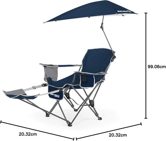 Sedia Sportiva con Ombrellone - Blu Notte