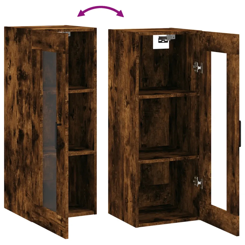 Mobile a Parete Rovere Fumo 34,5x34x90 cm 828921