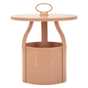 Inle, Tavolino da Salotto Forma Rotondo, 46x54x46h cm Rosa