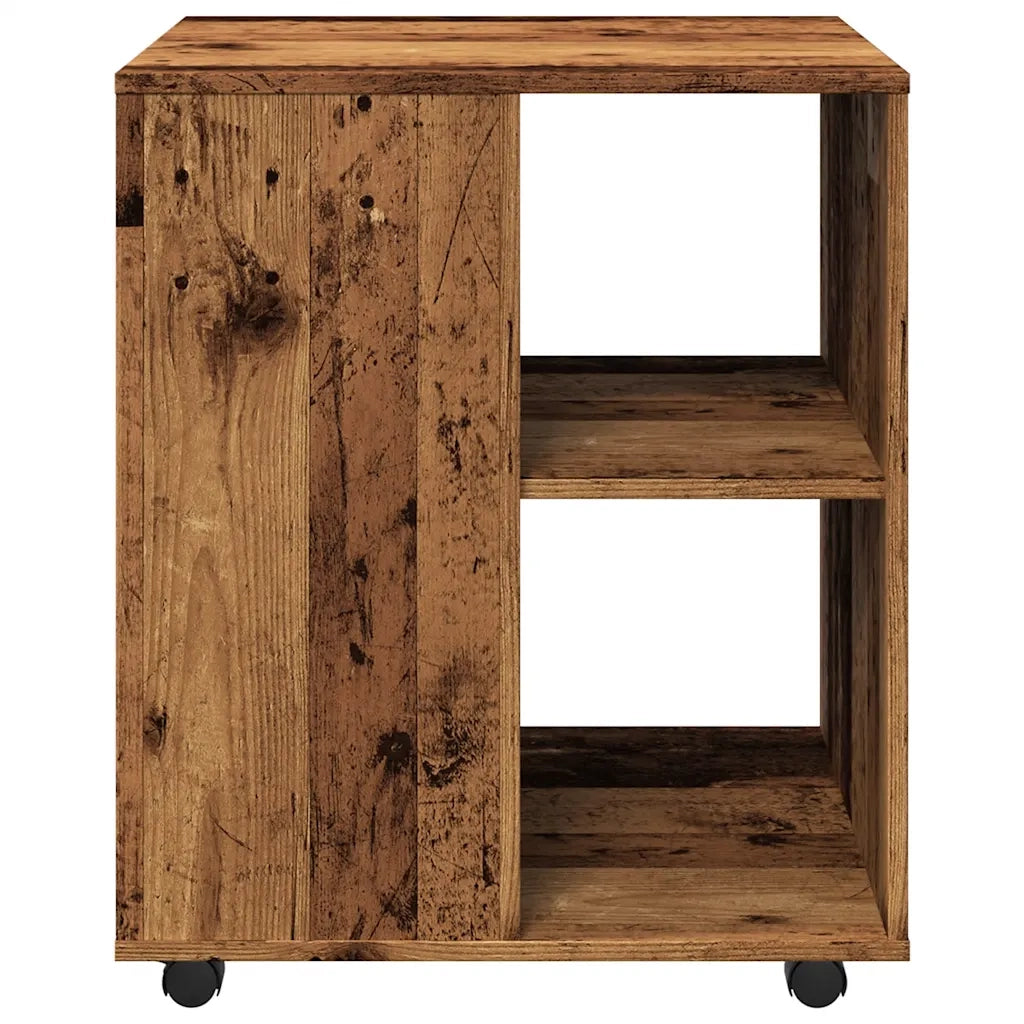 Armadietto con Ruote Legno Antico 60x53x72cm in Truciolato
