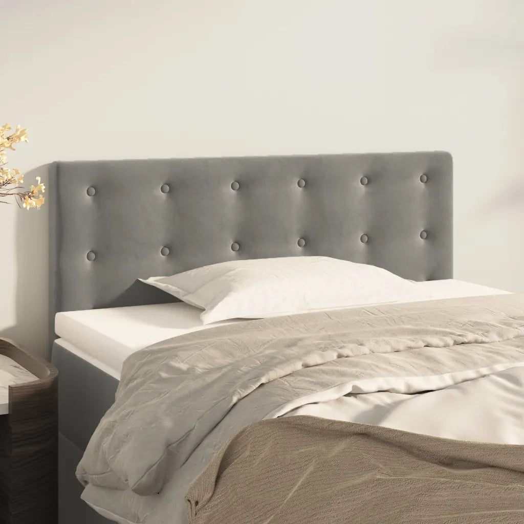 Testiera-Testata Decorativa Grigio Chiaro 80x5x78/88 cm in Velluto 500528