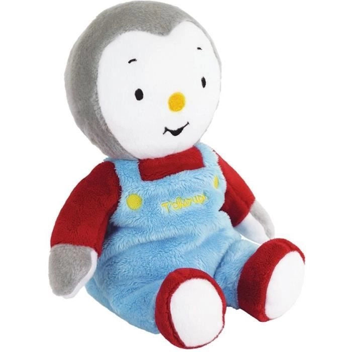 Borsa dell'acqua calda in peluche T'choupi +/- 21 cm con micro perle di argilla - JEMINI - Lenisce i dolori di stomaco e riscalda.