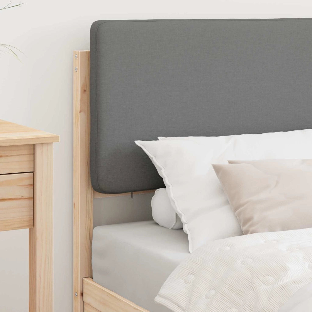 Letto con Testiera Rivestita Grigio chiaro 80 x 200 cm