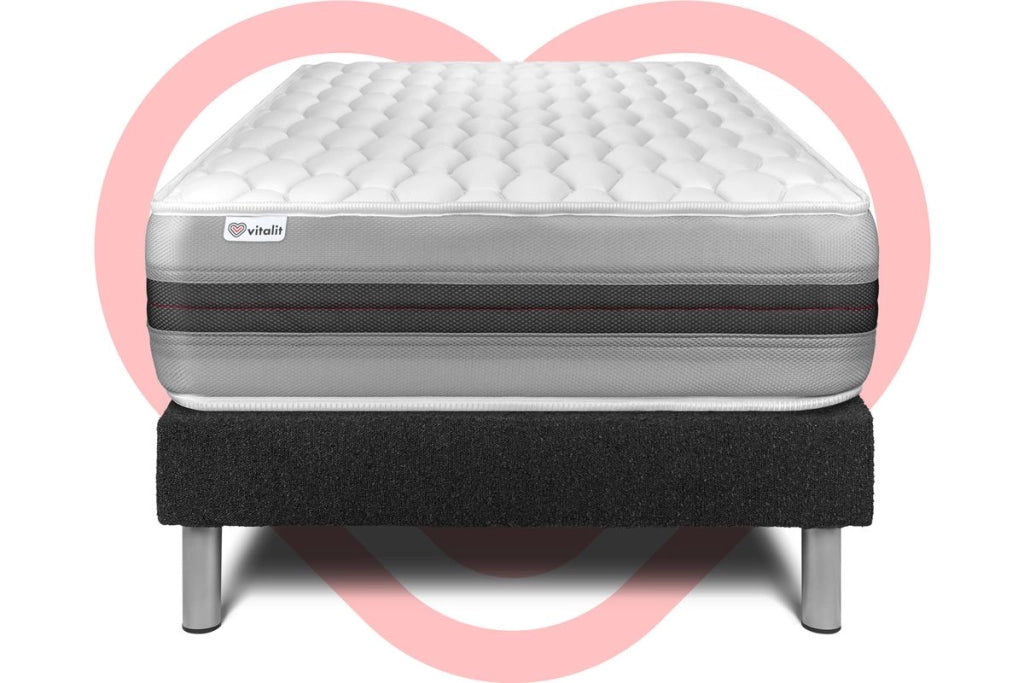 Letto con materasso VITAL SPRING RECOVER 120 x 200 cm Rete Kit Nero