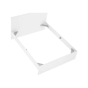 Letto matrimonialeLupit, Sommier per camera da letto, Giroletto per stanza, Struttura porta materasso, 266x205 h100 cm, Bianco