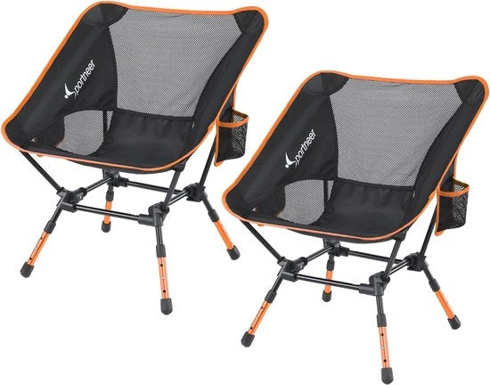 Camping-stoole per adulti - Sedie pieghevoli con taselli laterali per esterno