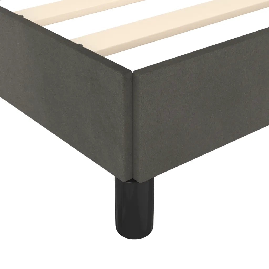 Giroletto senza Materasso Grigio Scuro 120x190 cm Velluto 379529