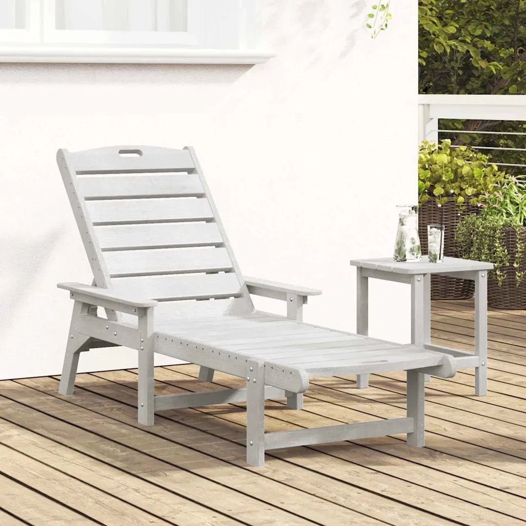 Lettino da sole Bianco 195,5 x 53 x 98,5 cm HDPE 42006637