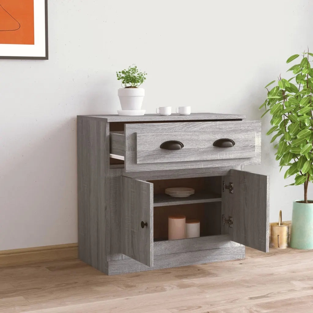 Credenza-Buffet-Armadio da cucina Grigio Sonoma 70x35,5x67,5 cm in Legno Multistrato 759038