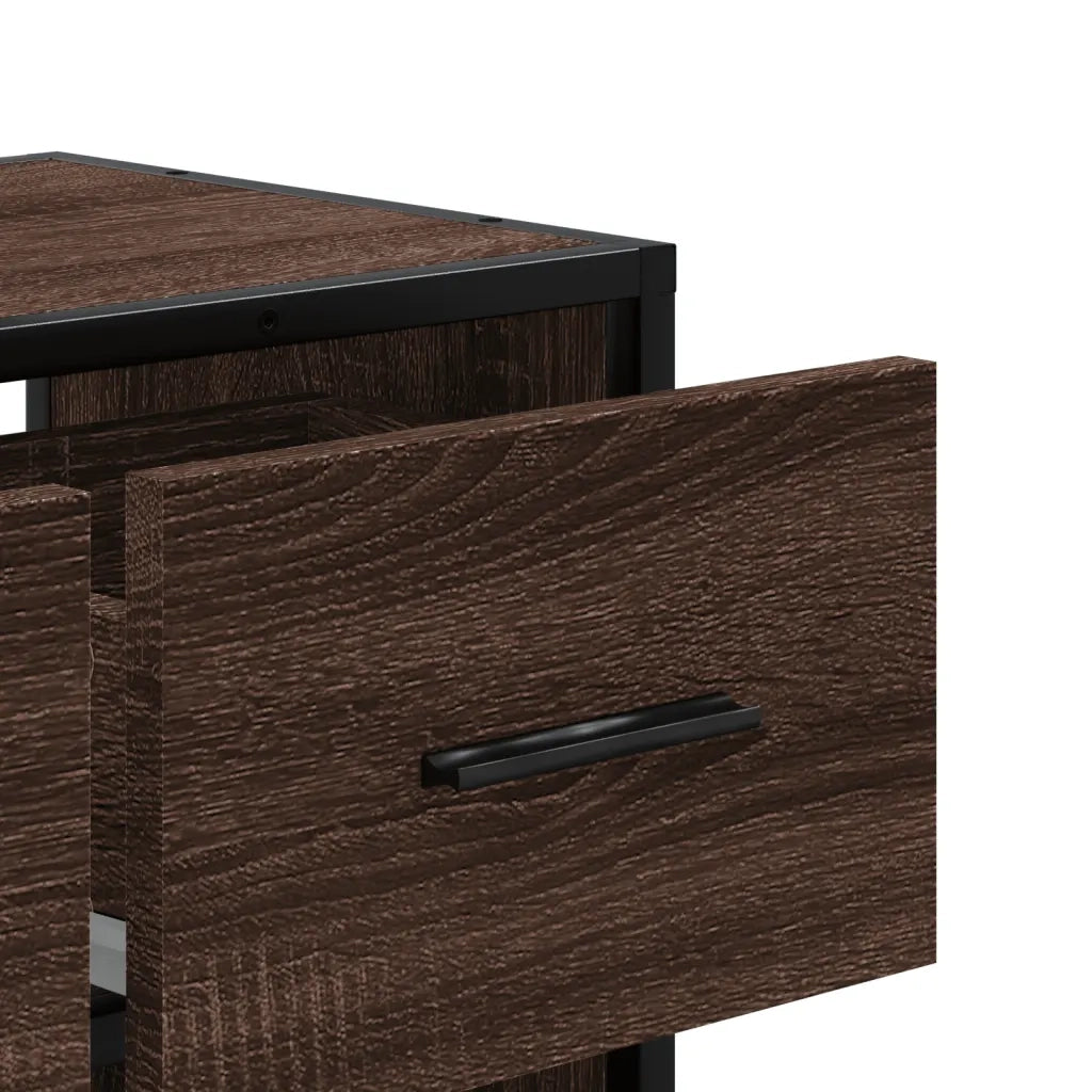 Mobile TV-Credenza per TV-Console TV Rovere Marrone 60x31x39,5cm in Truciolato e Metallo 880157