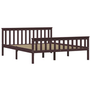 Giroletto senza Materasso Marrone Scuro 160x200 cm Legno Pino 283236