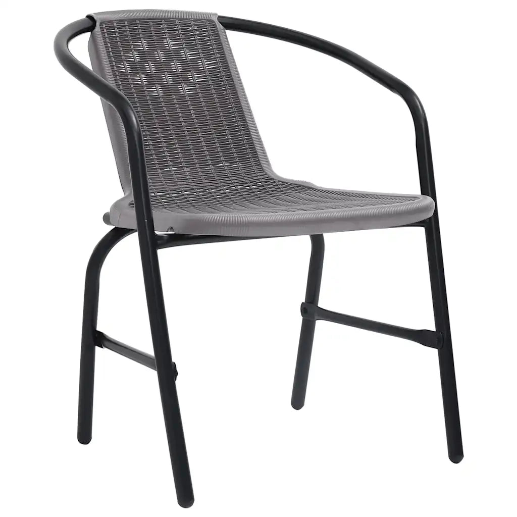 Sedie da Giardino 6 pz | Sedie da Esterno in Plastica Rattan e Acciaio 110 kg