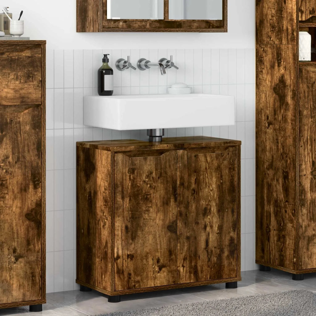 Mobile per lavabo da bagno Rovere fumé 60 x 30 x 60 cm 888752