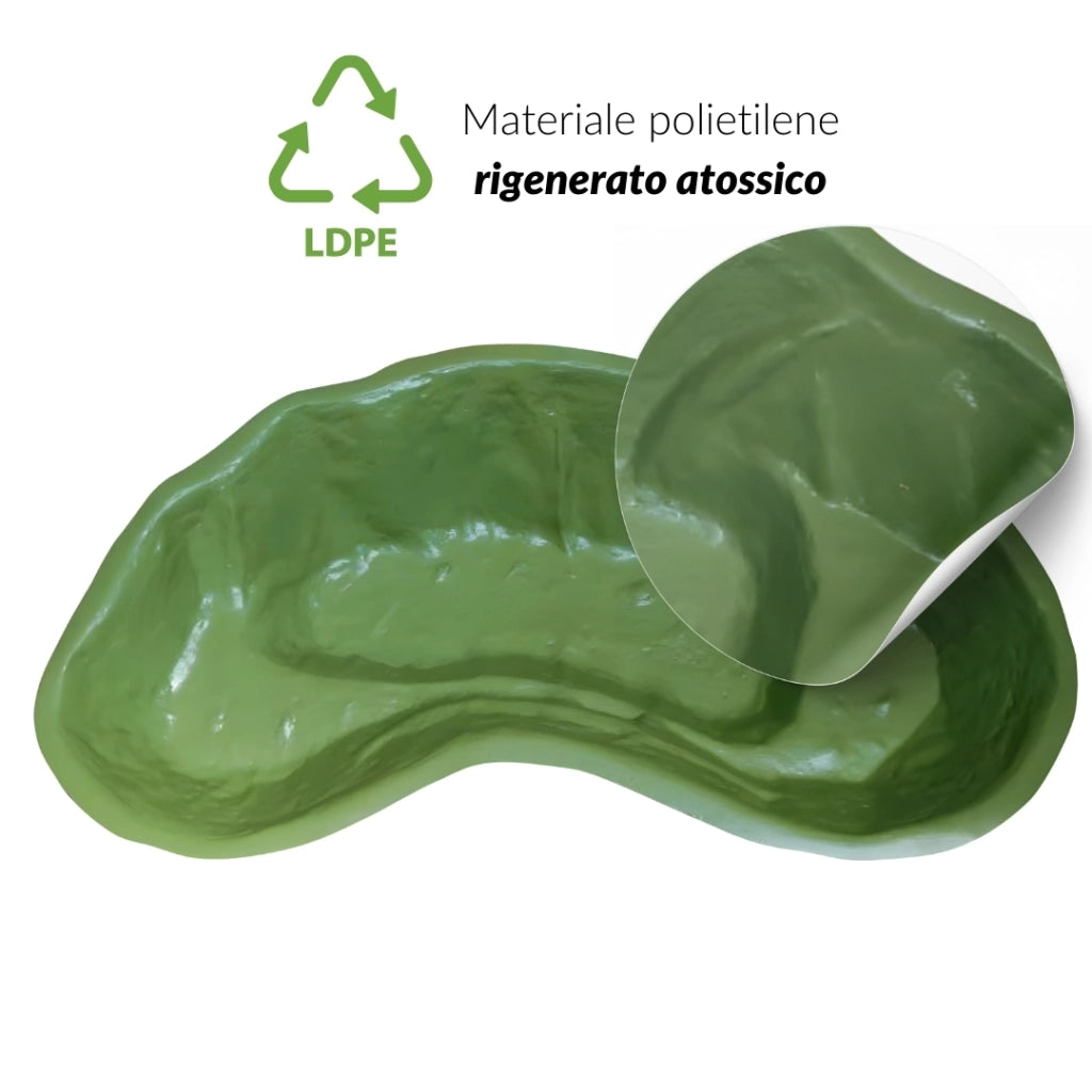 Laghetto da giardino nemi da litri 270 dimensioni 185x115xh36 cm
