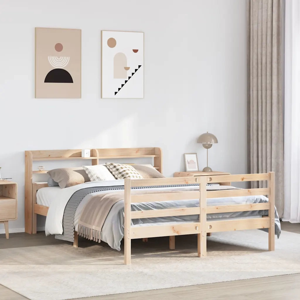 vidaXL Giroletto con Testiera 160x200 cm in Legno Massello di Pino