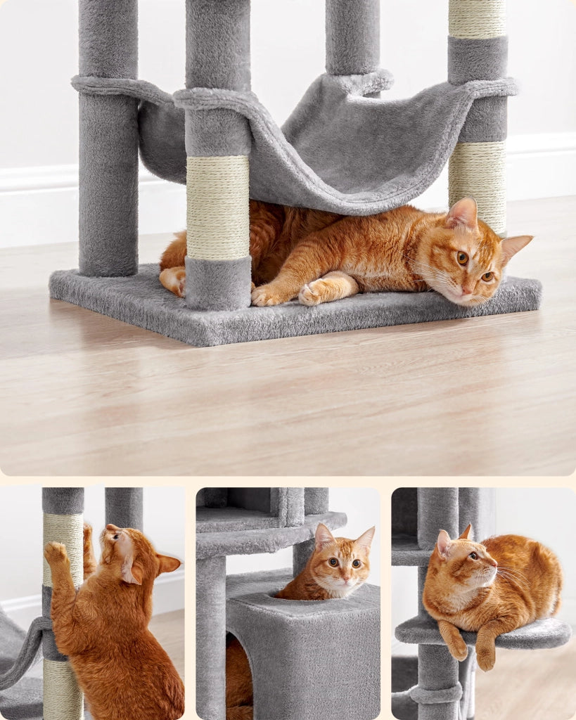 Tiragraffi Valora in tessuto di peluche grigio chiaro x4