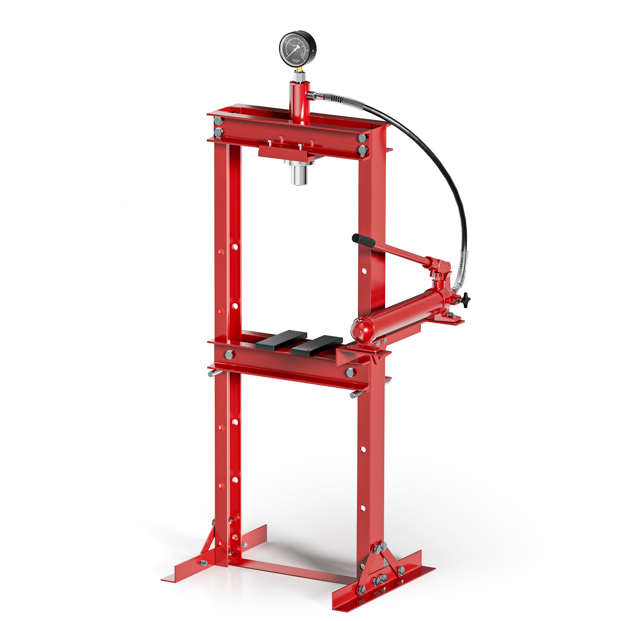 Pressa idraulica da officina 12t Pressa professionale a telaio per cuscinetti con manometro