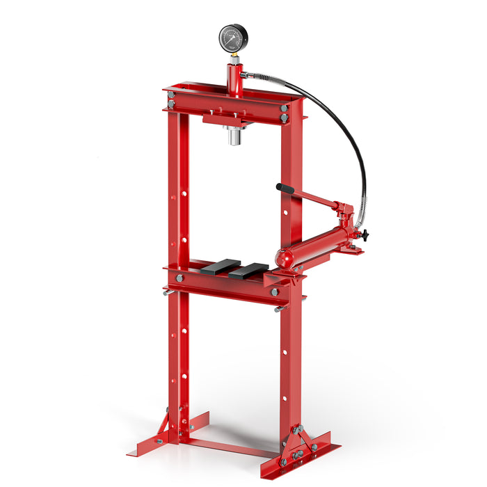 Pressa idraulica da officina 12t Pressa professionale a telaio per cuscinetti con manometro