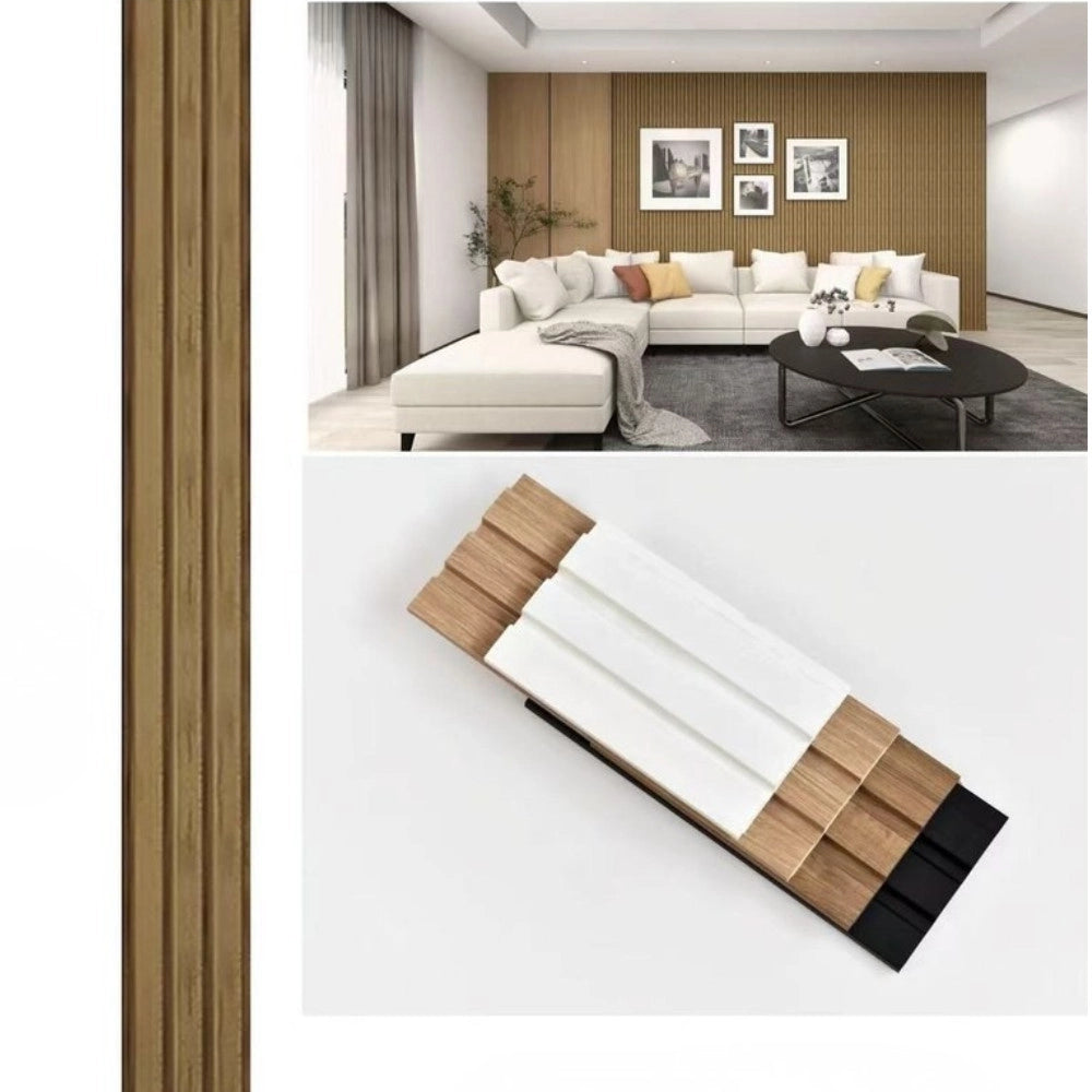 Trade Shop - Pannello Decorativo 3d Effetto Legno 122x290 Cm Doghe Verticali In Ps Moderno -