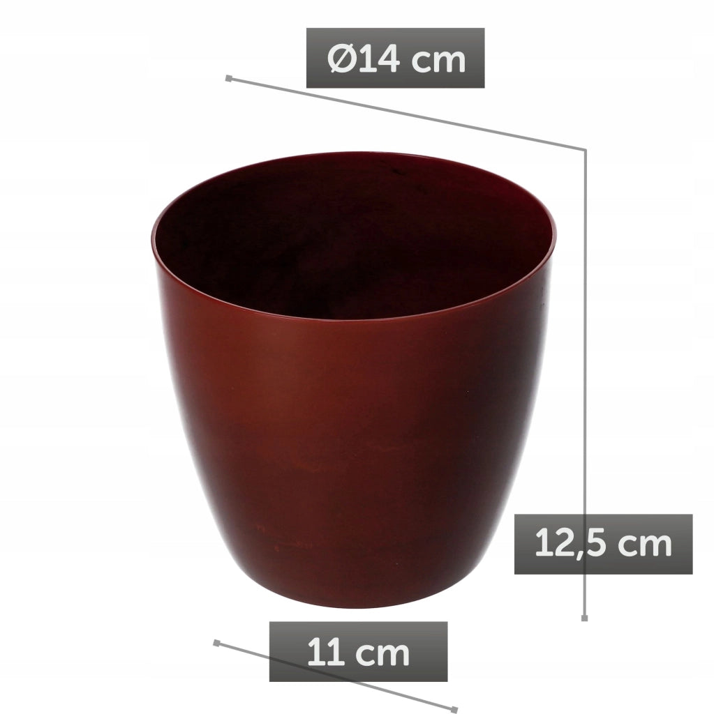Coprivaso KADAX da 14 cm, vaso per fiori in marmo rosso, supporto per fiori da soggiorno