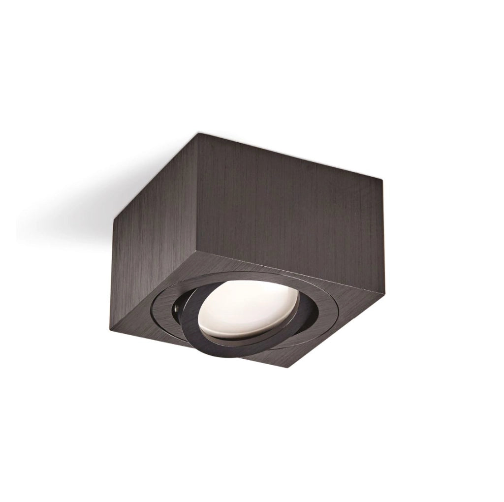 Faretto plafone quadrato nero orientabile LED Kobi OH37S