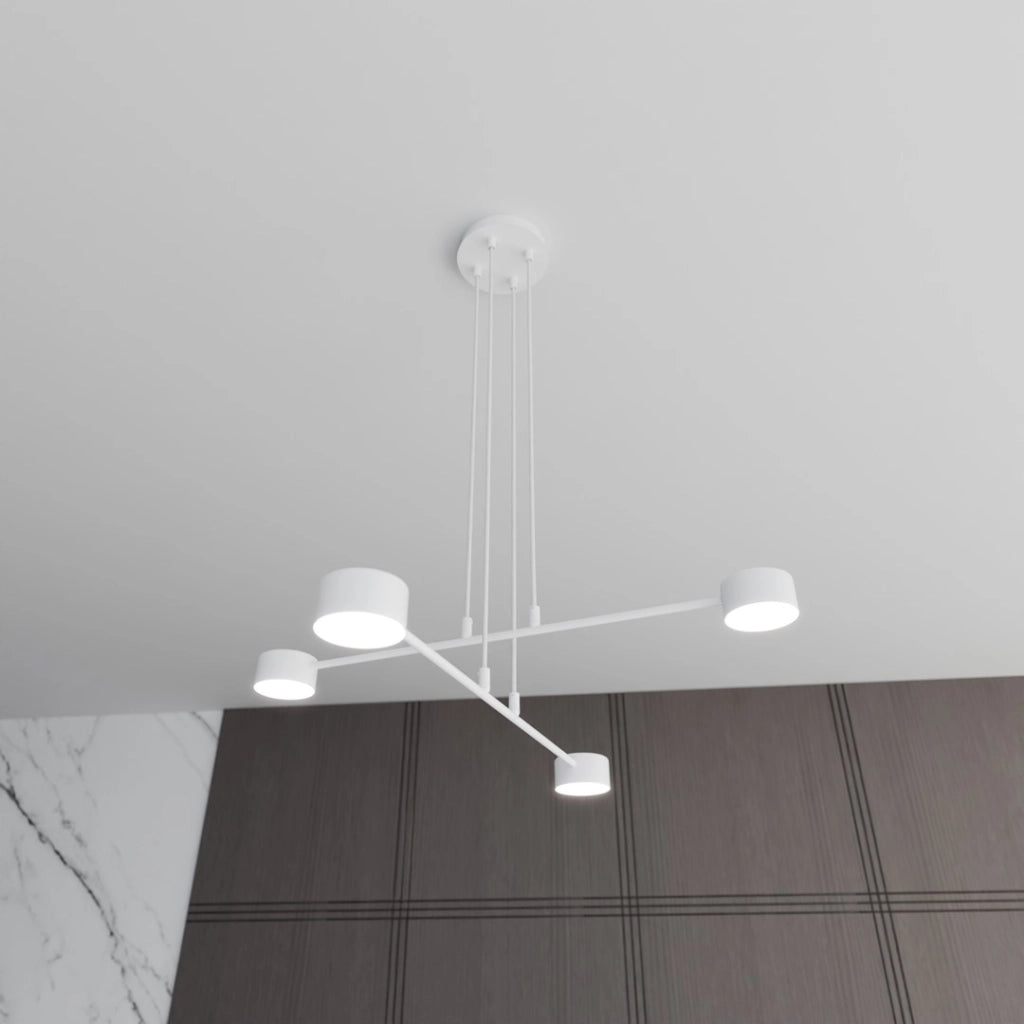 Lampada a sospensione Modus bianca regolabile 5xGX53 Emibig