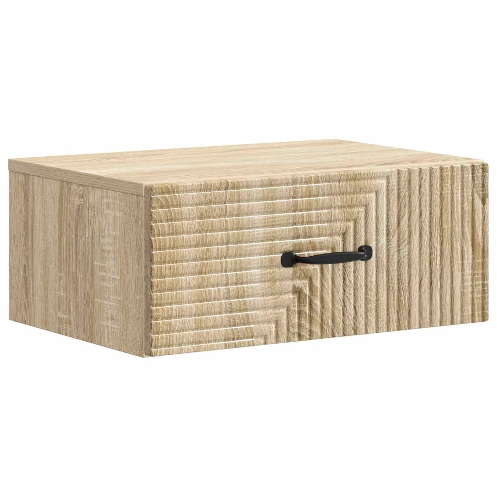 Mobiletto da notte a muro 2 pcs Rovere Sonoma 49 x 34,5 x 20 cm