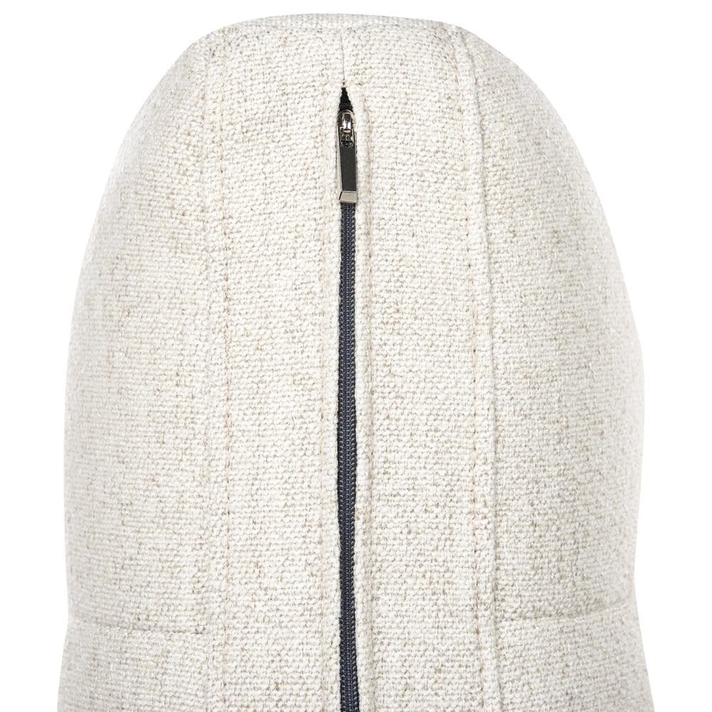 Divano a 2 posti in tessuto Beige chiaro Soggiorno in stile moderno Gambe in legno scuro