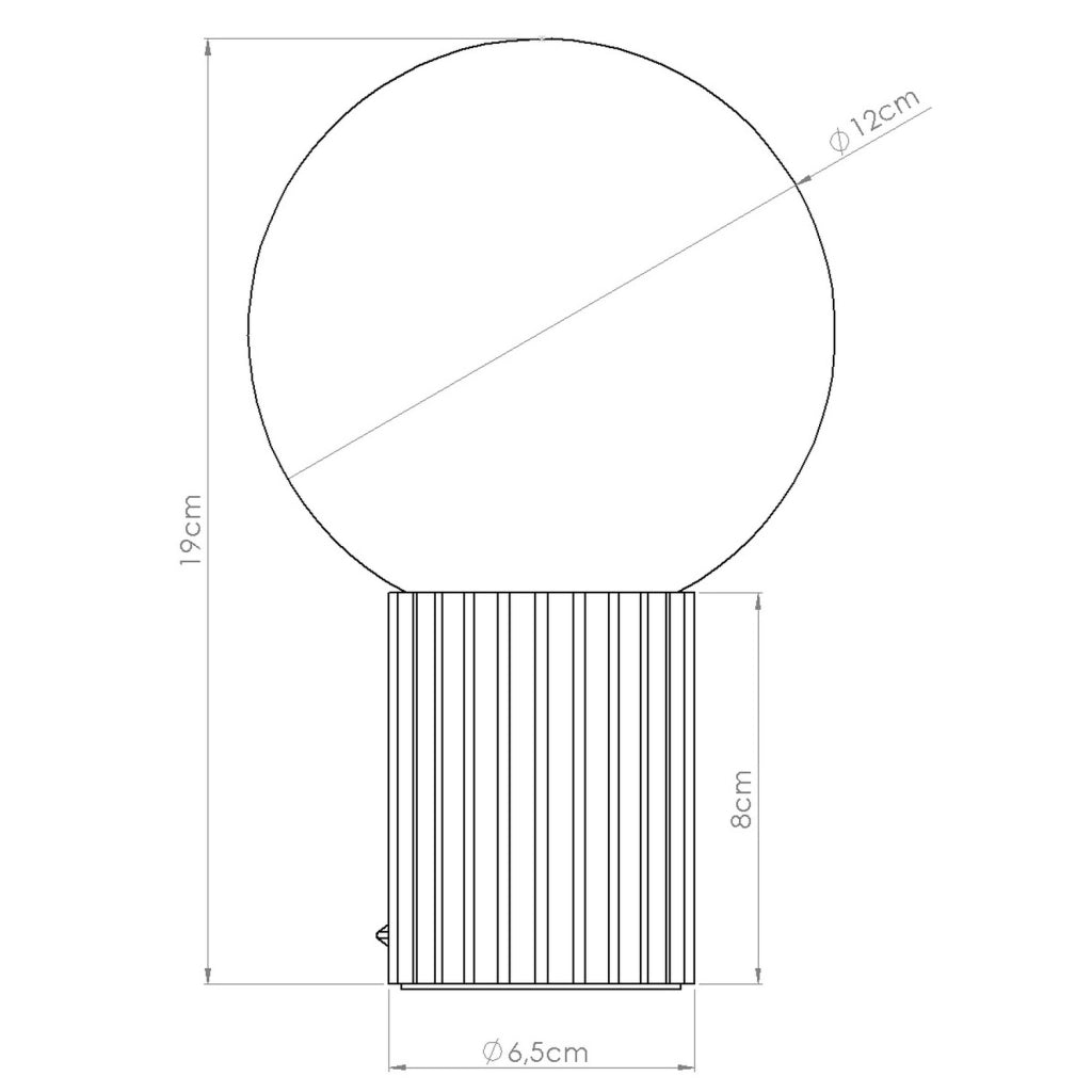 Lampada da tavolo SFERA Pure Lume ocra rossa globo G9