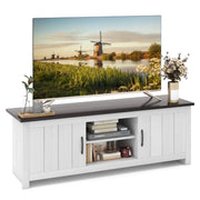 Mobile porta TV moderno con 4 scomparti 145 x 39,5 x 49,5 cm pratico spazio di archiviazione in legno marrone 20_0020478