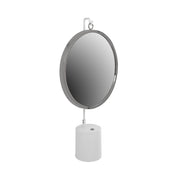 Specchio da tavolo Eleganca in metallo bianco e argento