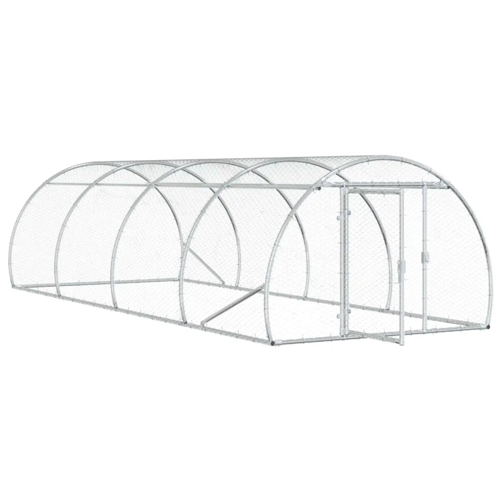 Pollaio Argento 400 x 150 x 100 cm Acciaio zincato 3434661