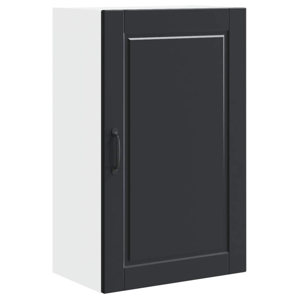 Mobiletto da cucina moderno 50 x 31 x 80 cm pratico e funzionale contenitore in legno ingegnerizzato nero 02_0054380