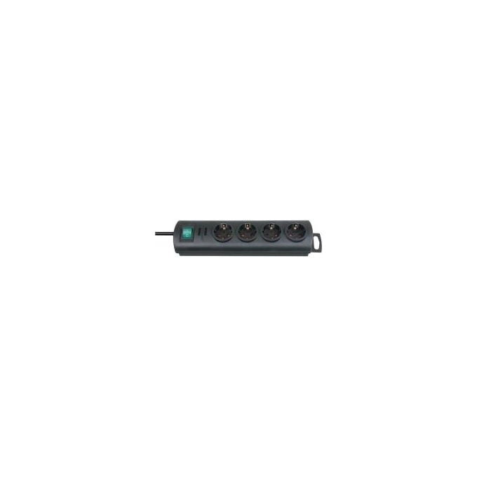 Brennenstuhl 1153300124 Primera-Line Ciabatta Elettrica 4 Prese Schuko Interruttore Illuminato Cavo 1,5 m colore Nero