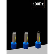 Trade Shop - Confezione 100 Pz Tubetto Capicorda Isolato Per Cavi 6 Mm² Terminale 12 Mm E6012 - Blu