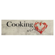 Tappeto da Cucina Lavabile-Tappetino da Cucina Cucinare 45x150 cm in Velluto