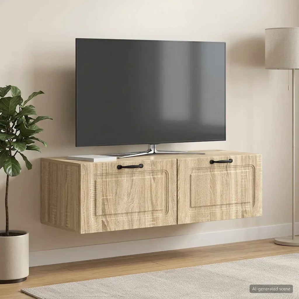 Mobile Porta TV da Muro Rovere Sonoma 98 x 41 x 30 cm 899377