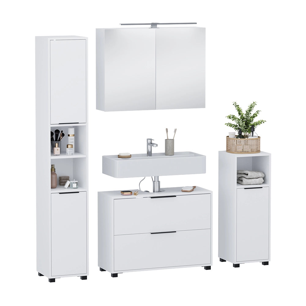 Vicco Set di mobili da bagno Bianco 4 parti