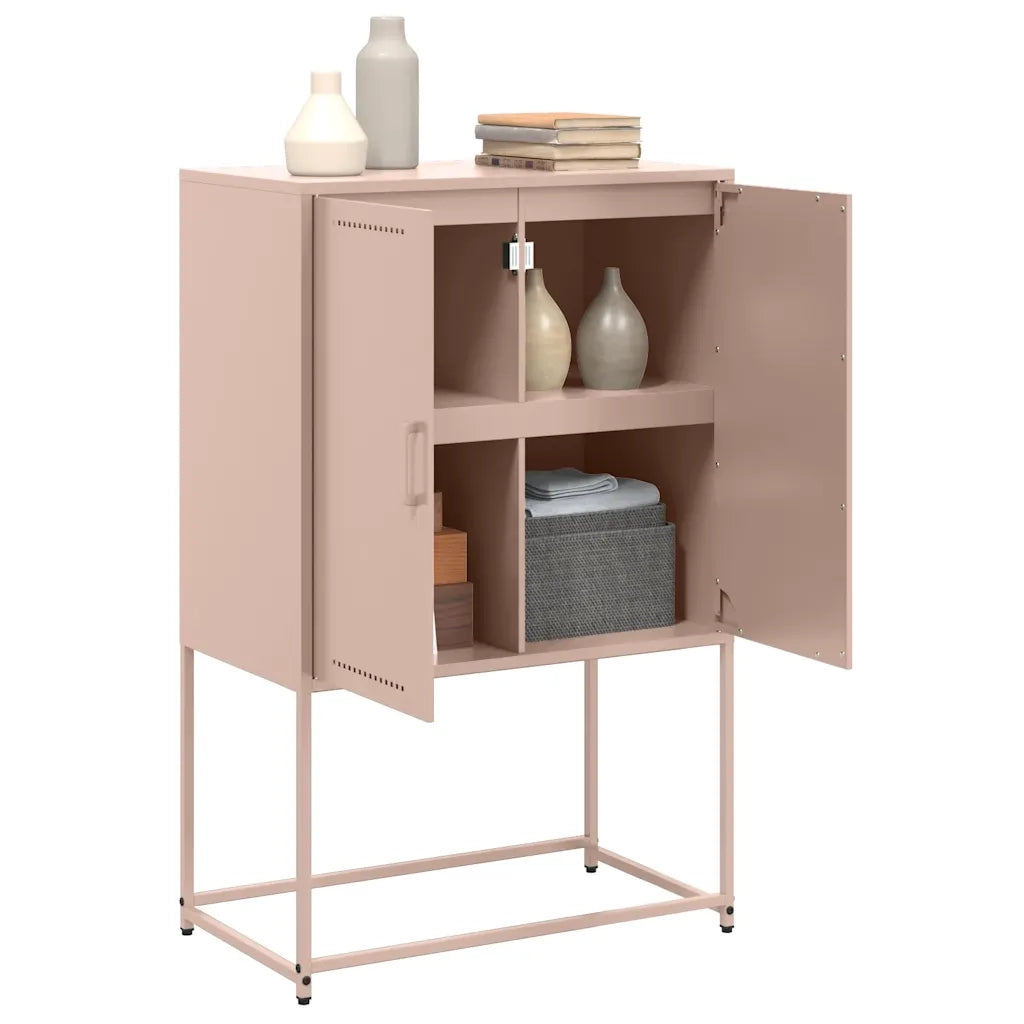 vidaXL Credenza Rosa 68,5x38,5x107 cm in Acciaio