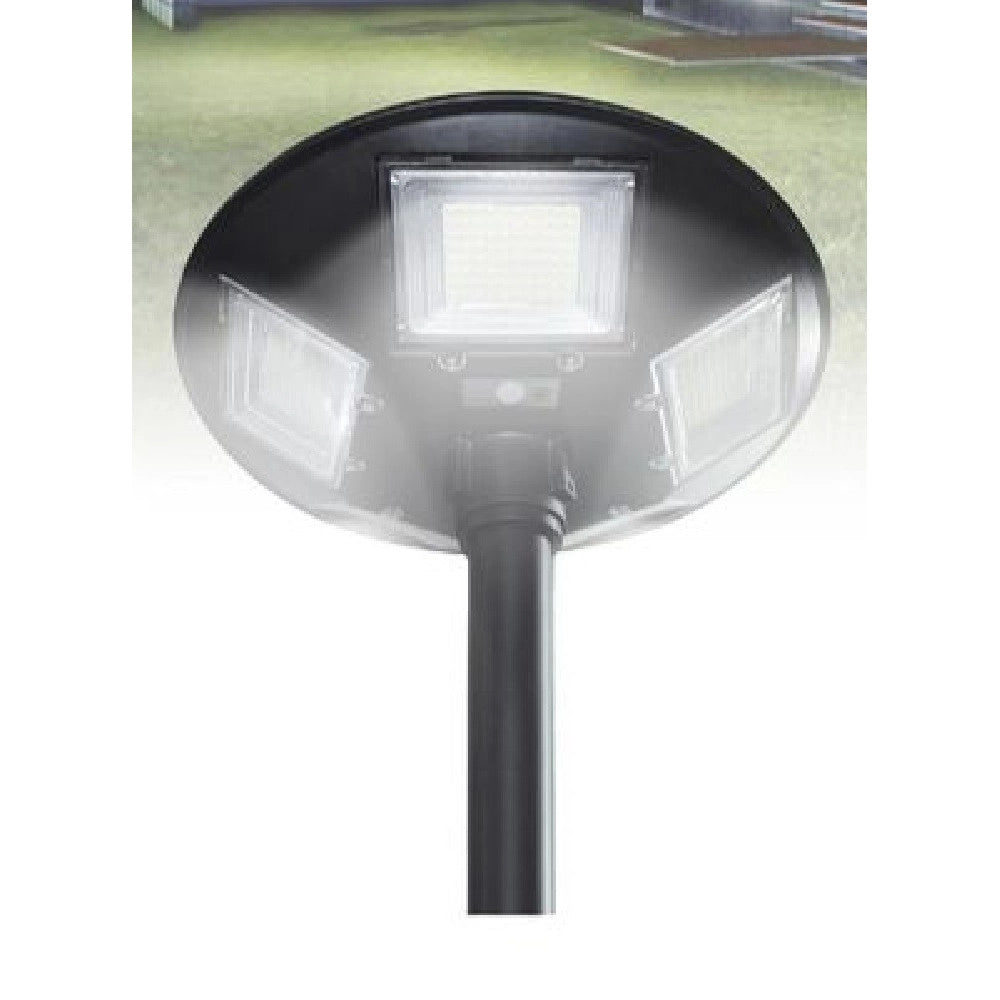 Trade Shop - Luce Lampione Faro Giardino Stradale Crepuscolare Pannello Solare 500 W Led-8447 -