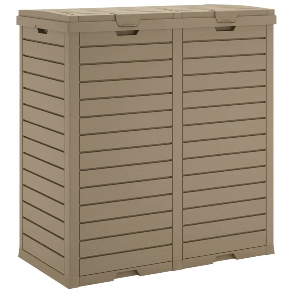 Cestino trasparente per esterni 78 x 41 x 86 cm polipropilene marrone 02_0043838
