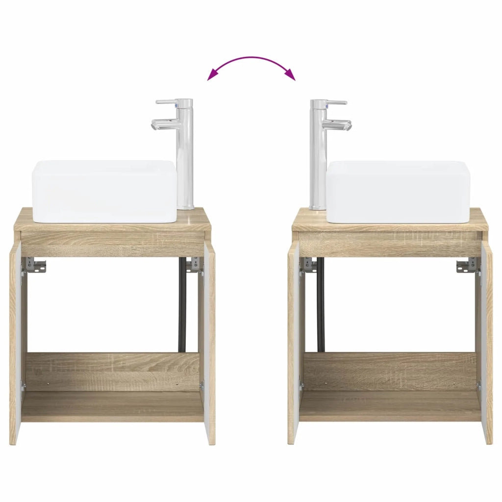 Set di mobili per il bagno 5 pz Rovere Sonoma 3406035