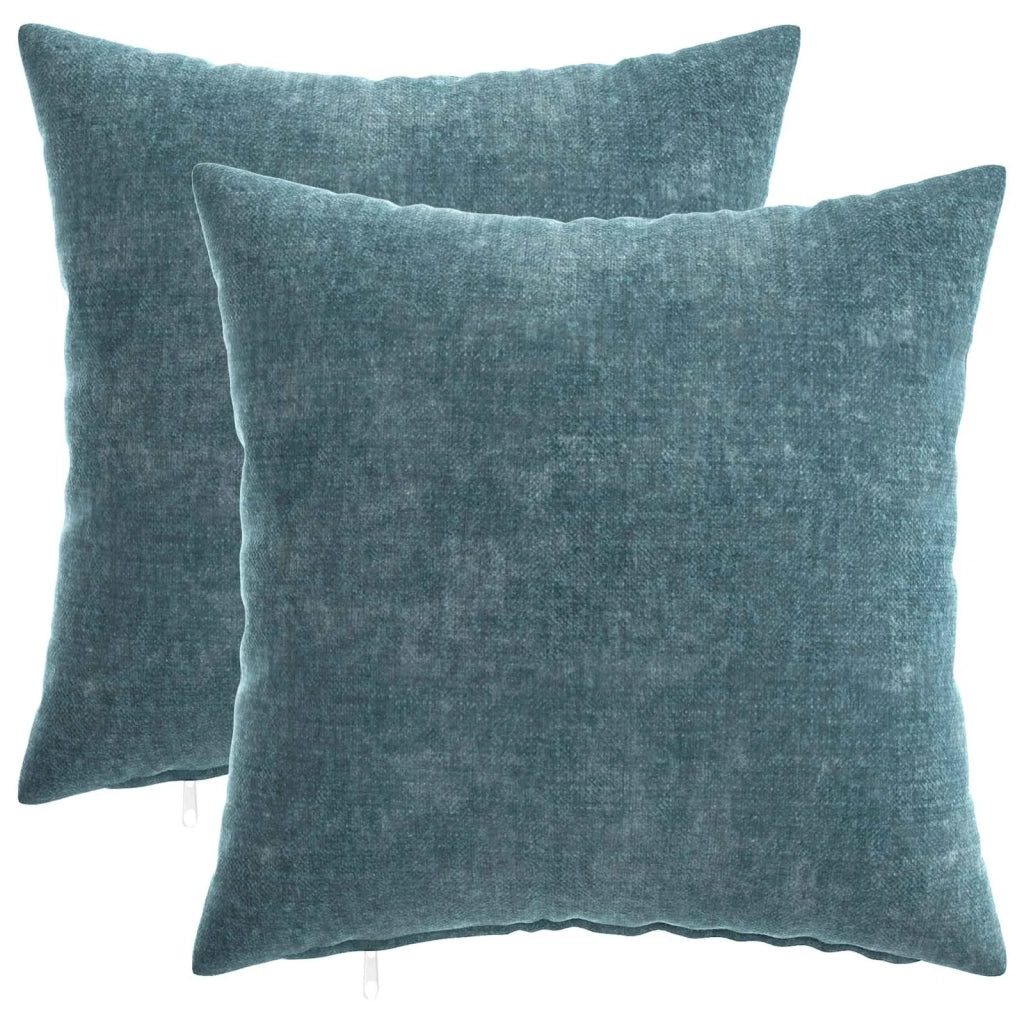 Federa 2 pcs HEERLEN Blu 40 x 40 cm Tessuto Chenille 908509