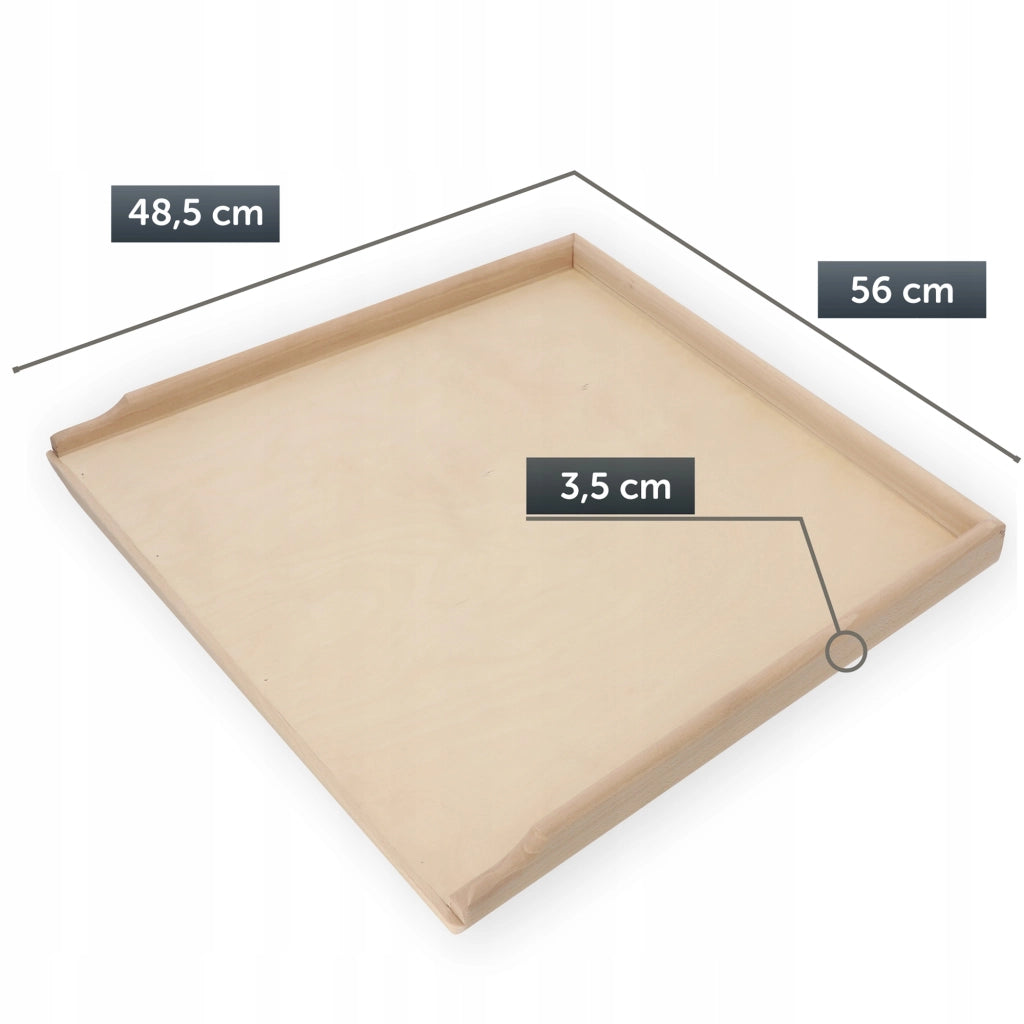 Tagliere da pasticceria grande in legno KADAX 56x48cm XXL Monofacciale Solido Cucina