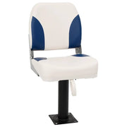 Set di 2 Sedili Pieghevoli per Barca Blu e Bianco 41x36x48 cm 3284288