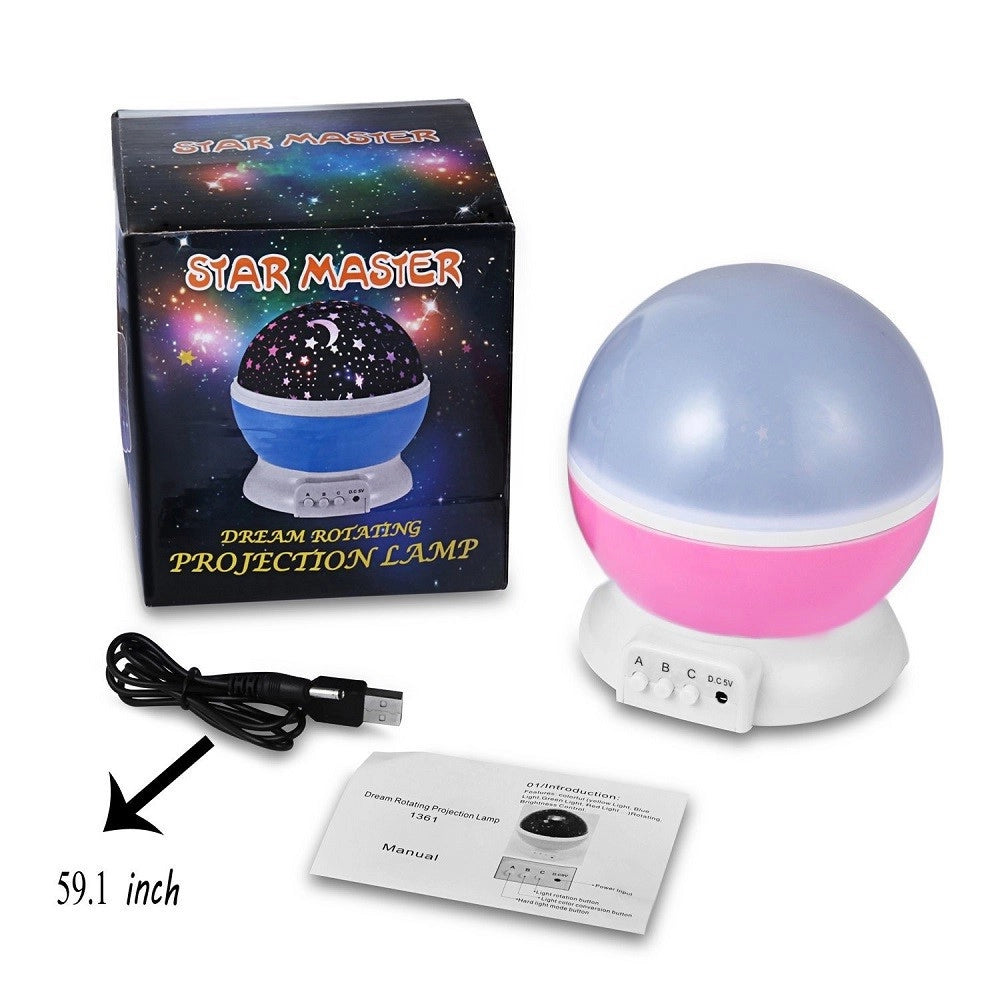 Trade Shop - Star Master Lampada Proiettore Luci Led Effetto Cielo Stellato Colore Notte 5v -