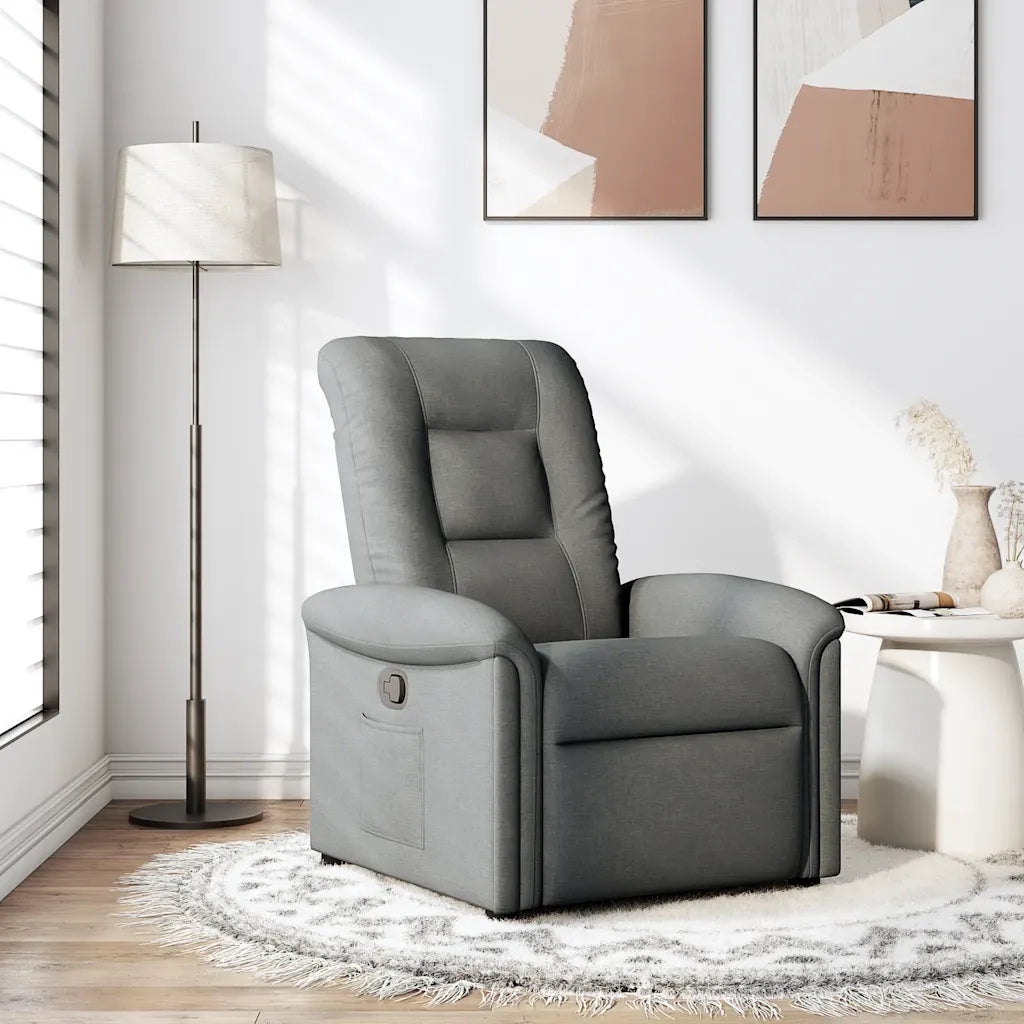 Divano Sedia-Poltrona Reclinabile in Tessuto Grigio Scuro 670455