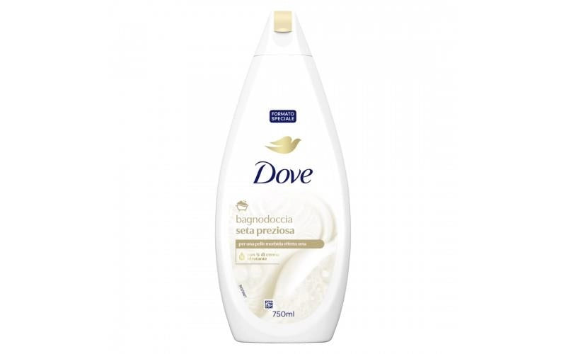 DOVE BAGNODOCCIA SETA PREZIOSA PER UNA PELLE MORBIDA EFFETTO SETA FORMATO SPECIALE 750 ML